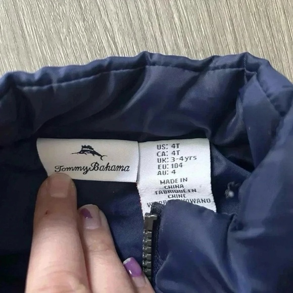 Tommy Bahama Toddler Navy Blue Puffer Vest Size 4T - Picture 3 of 3